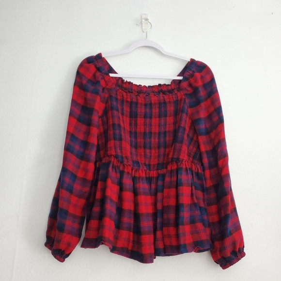 Torrid Brushed Rayon Acrylic Smocked Top - Picture 3 of 9